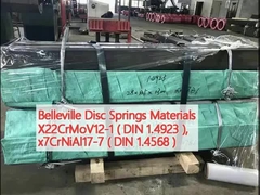 ベルヴィルディスクスプリング材料 X22CrMoV12-1 (DIN 1.4923), x7CrNiAl17-7 (DIN 1.4568)
